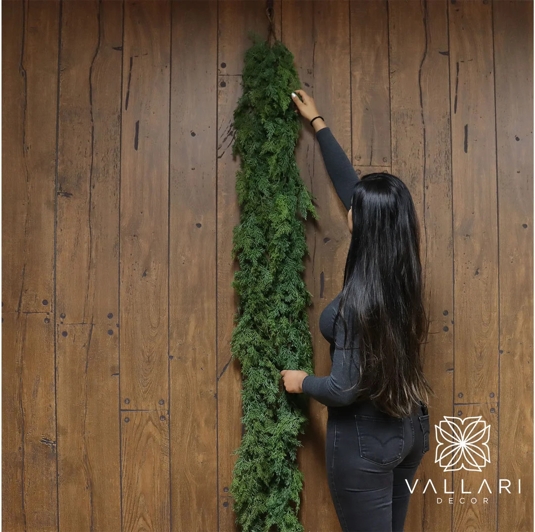 THICK 36"/67"/88" Real Touch Cedar Garland/Vines For Wedding/Greenery/Wedding Centerpieces/Home D... | Etsy (US)