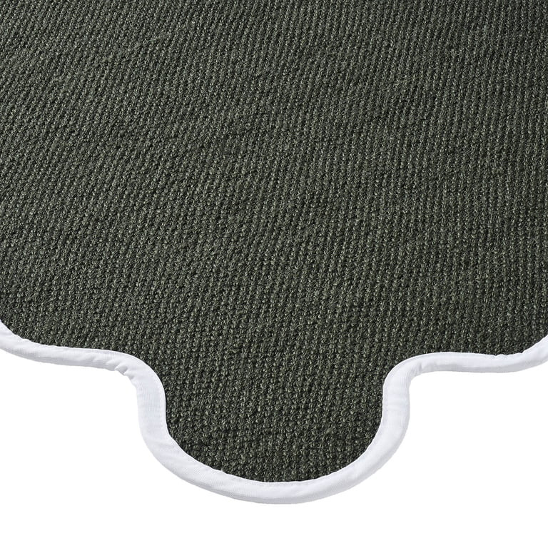 My Texas House Green Scallop Indoor/Outdoor Layering Rug, 24" x 38" | Walmart (US)
