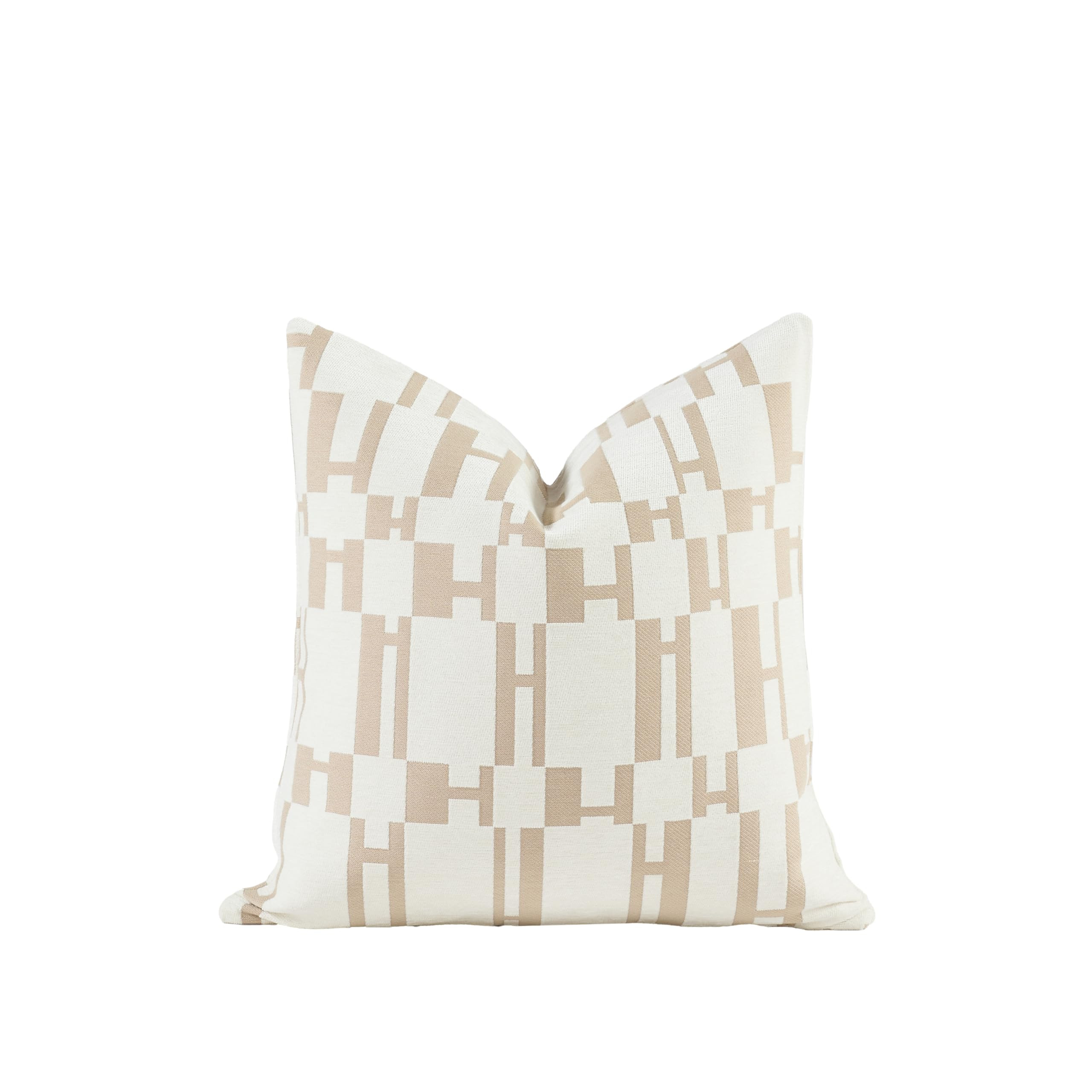 New 22x22'' inches Throw Pillow Cushion Covers - White H Letter Chenille Jacquard Embroidery Luxu... | Amazon (US)