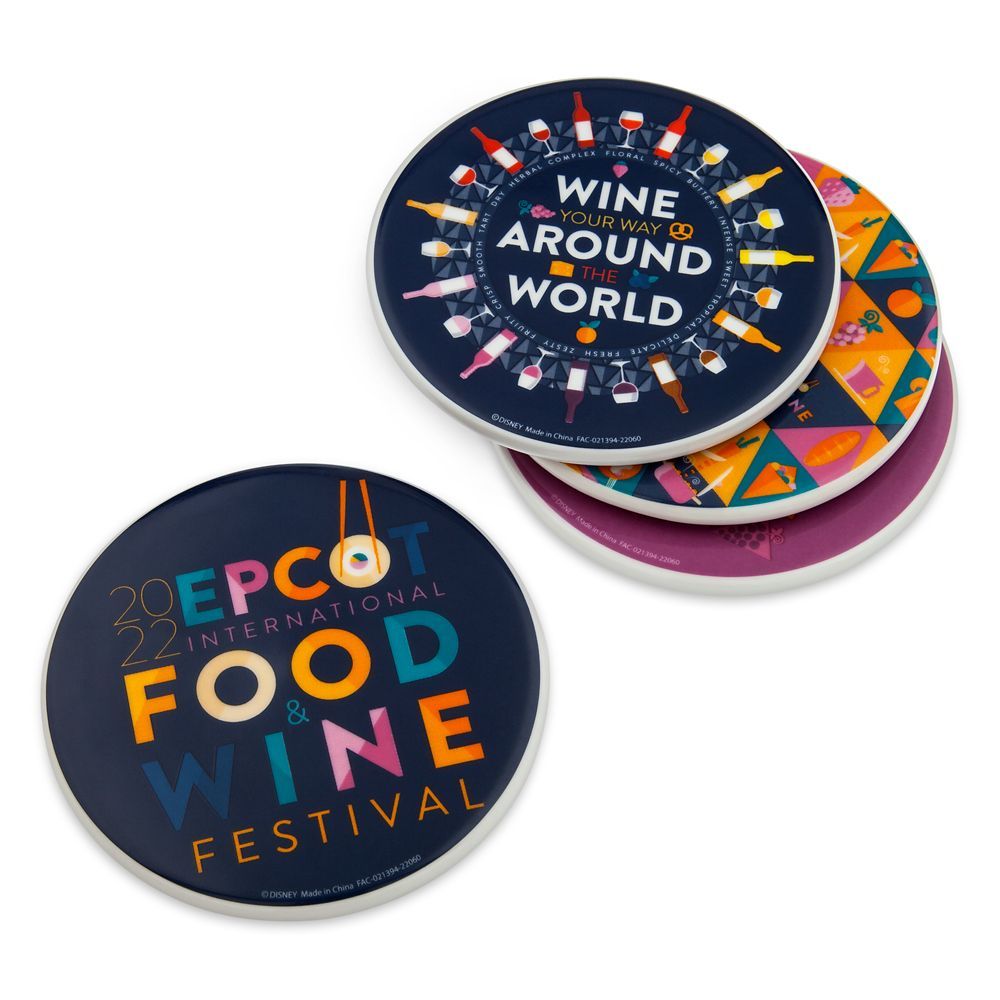 EPCOT International Food & Wine Festival 2022 Coaster Set | Disney Store