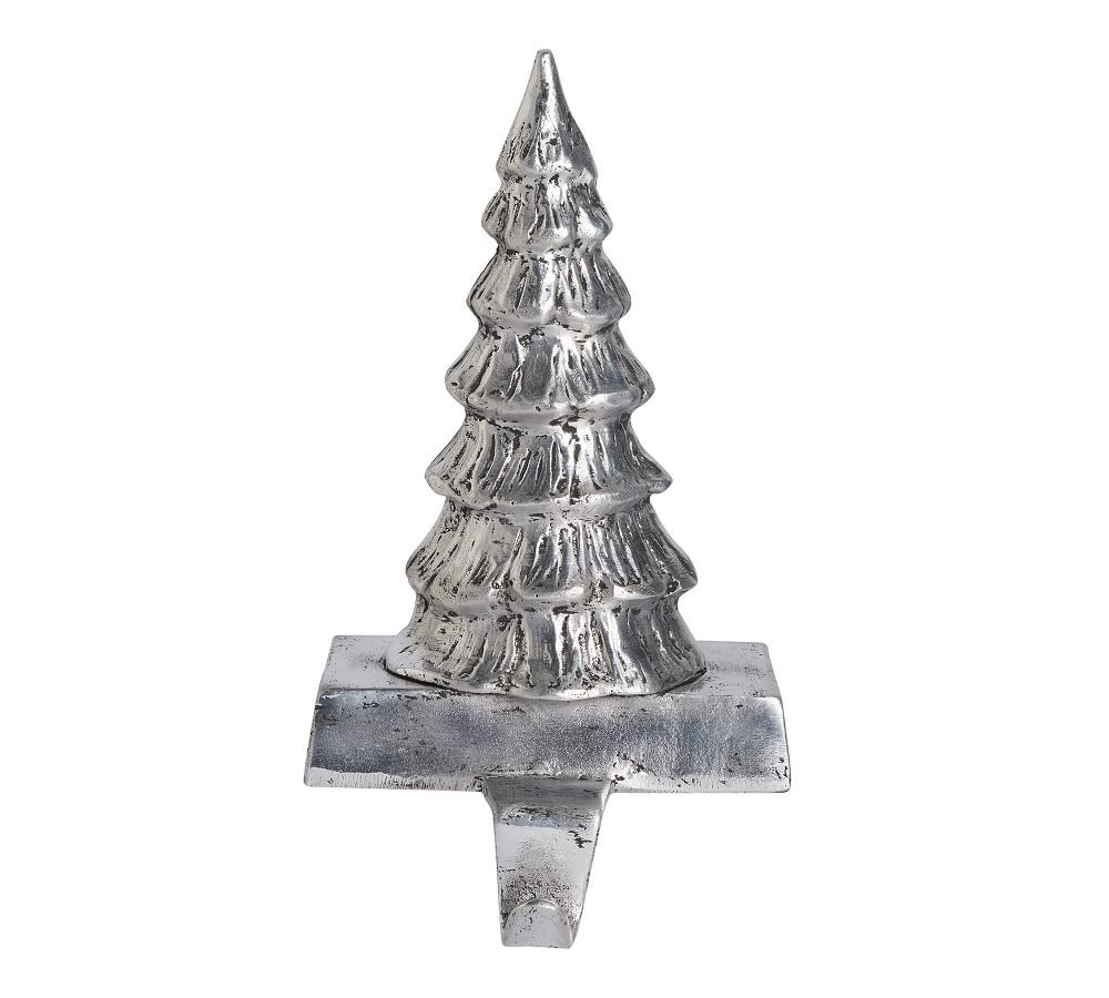 Antique Silver Nostalgic Figurine Stocking Holder Sets | Pottery Barn (US)