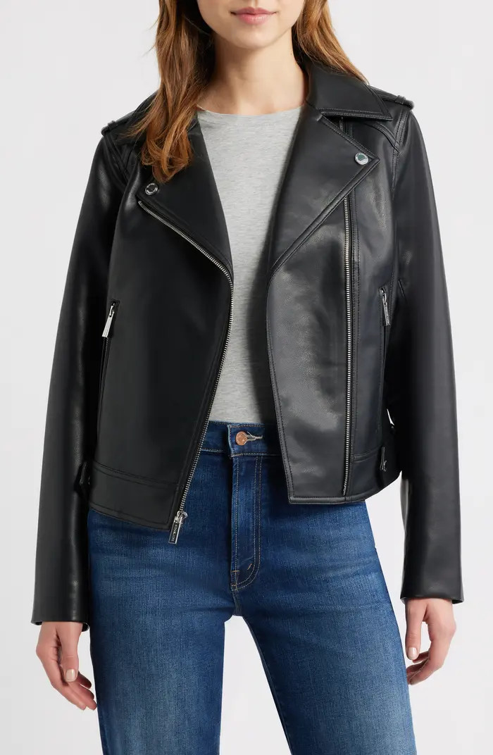 Michael Kors Faux Leather Moto Jacket | Nordstrom | Nordstrom