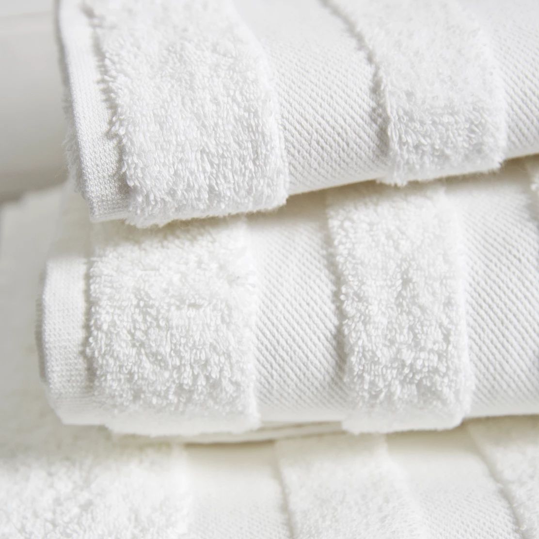 Classic Double Border Towels | The White Company (UK)