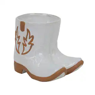 7" White Ceramic Cowboy Boots Tabletop Décor by Ashland® | Michaels | Michaels Stores