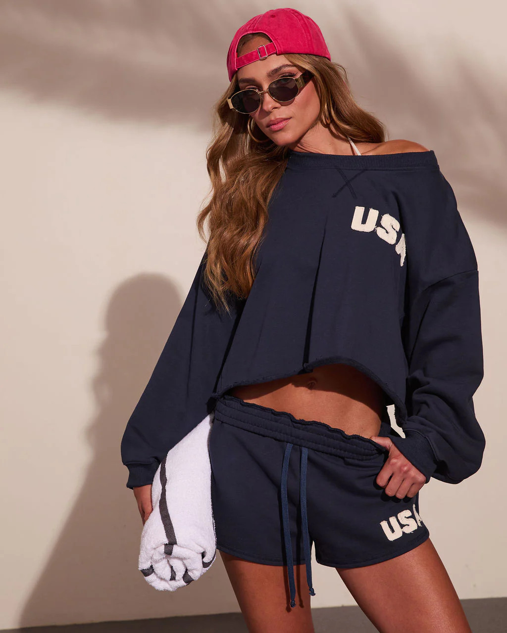 American Belle Relaxed USA Embroidered Top | VICI