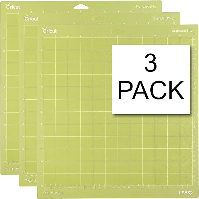 Cricut StandardGrip Machine Mats 12in x 12in, Reusable Cutting Mats for Crafts with Protective Fi... | Amazon (US)