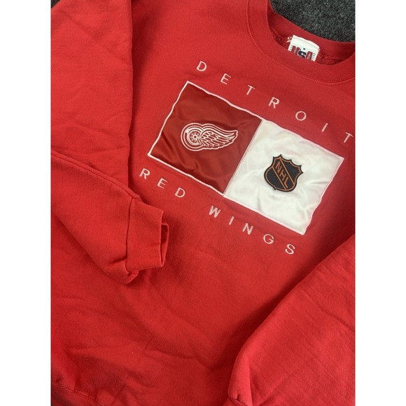 Vintage Detroit Red Wings USA Sport Crewneck Sweatshirt NHL Mens Large Red | Poshmark