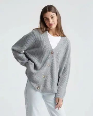 Mongolian Cashmere Oversized Boyfriend Cardigan Sweater | Quince