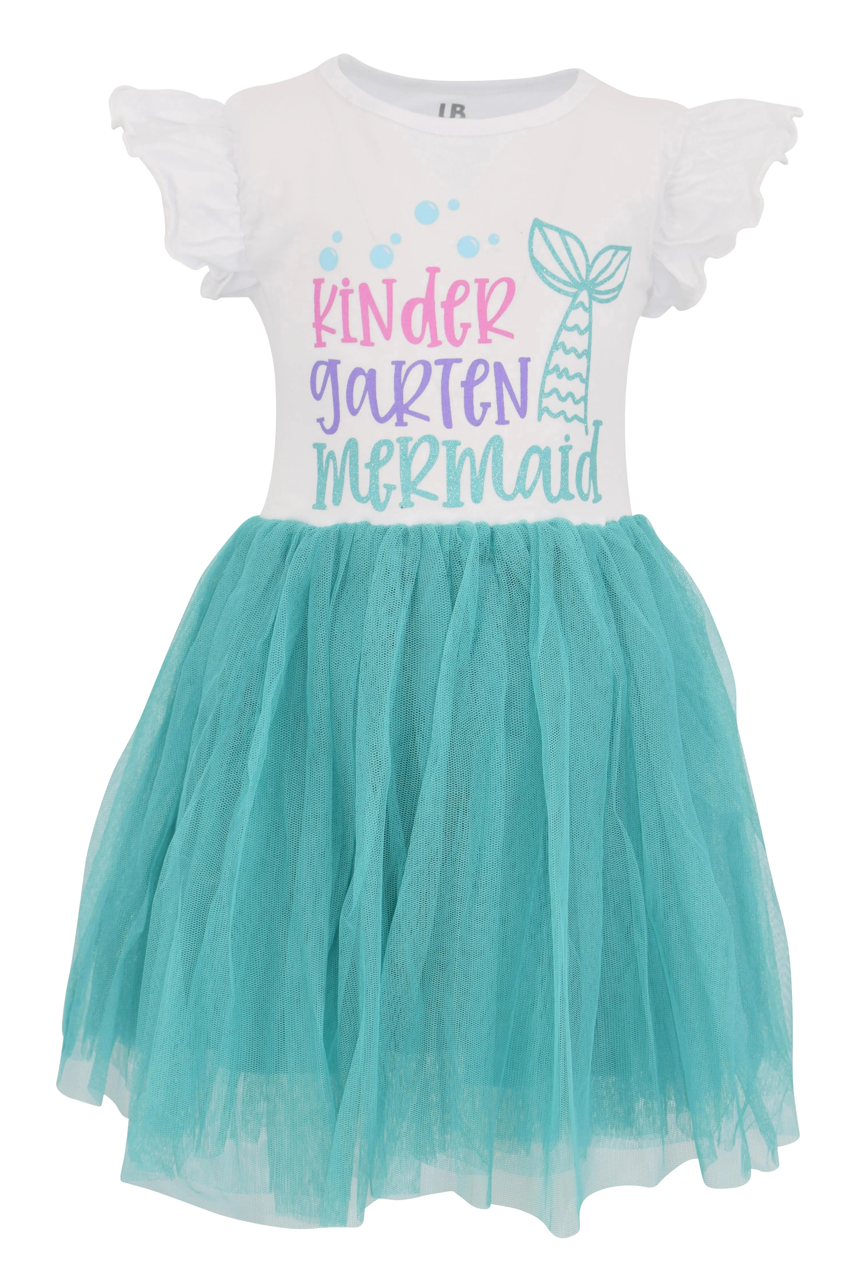 Unique Baby Girls Kindergarten Mermaid Back to School Ruffle Tutu Dress (7) | Walmart (US)