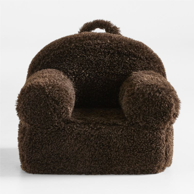 Large Sesame Brown Mongolian Faux Fur Kids Lounge Nod Chair + Reviews | Crate & Kids | Crate & Barrel