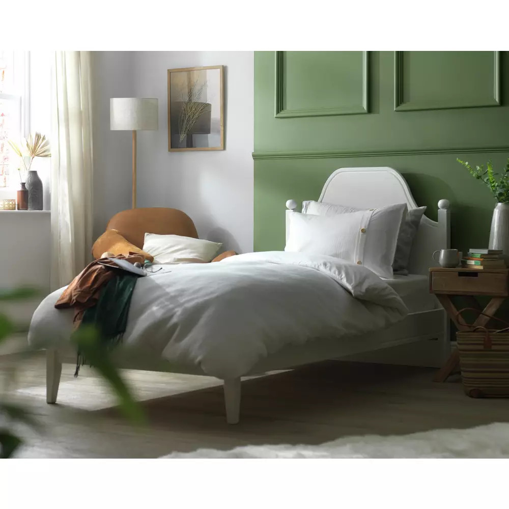 Habitat Bardot Single Wooden Bed Frame - White | Habitat UK