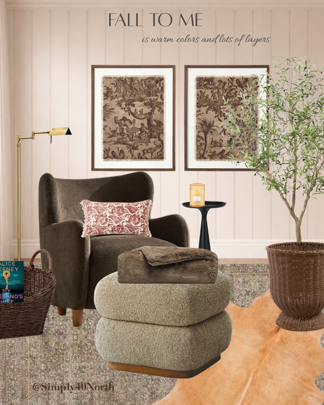 Fall to me this year: layers and warm, rich colors.  This would be a perfect corner to curl up in and read a book.

#LTKHome #LTKSeasonal