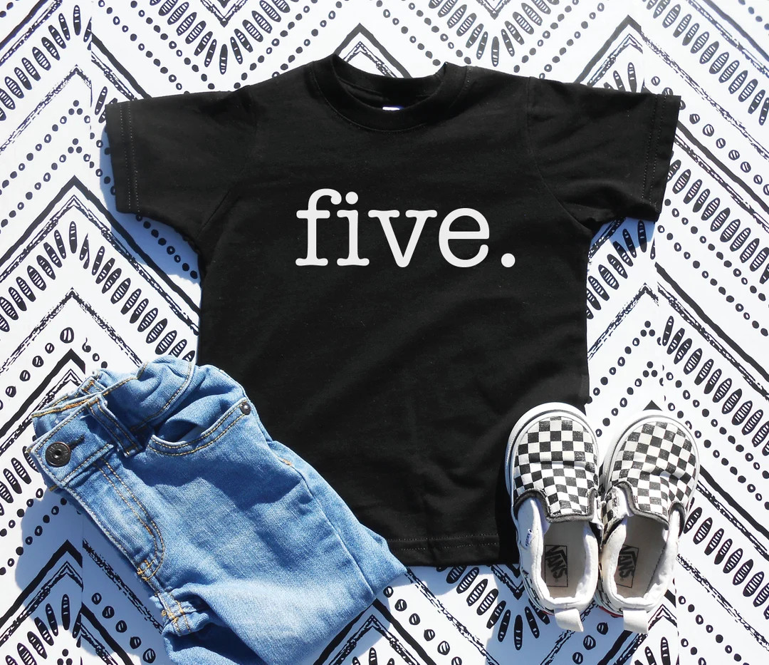 Five Birthday Shirt, 5th Birthday Shirt Boy, Five Shirt Boy, Boys 5th Birthday Shirt, Girls 5th B... | Etsy (US)