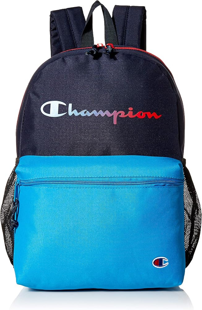 Champion Youthquake Backpack, Navy/Turquoise, Youth Size | Amazon (US)