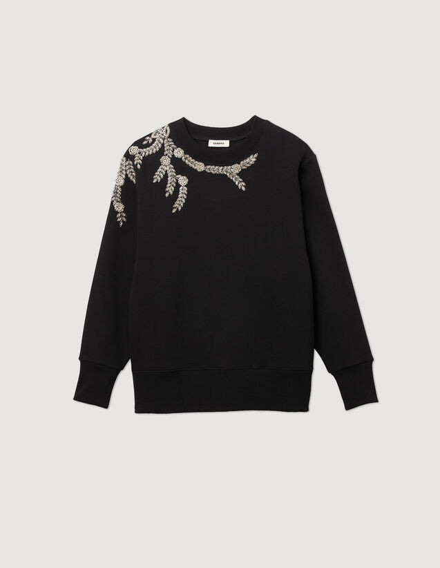 Embellished sweatshirt | Sandro-Paris US