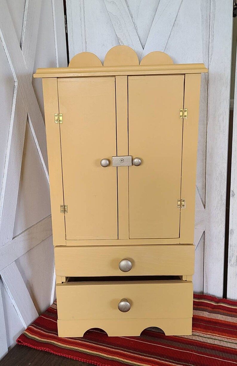 Small Yellow Wooden Cabinet | Etsy (US)
