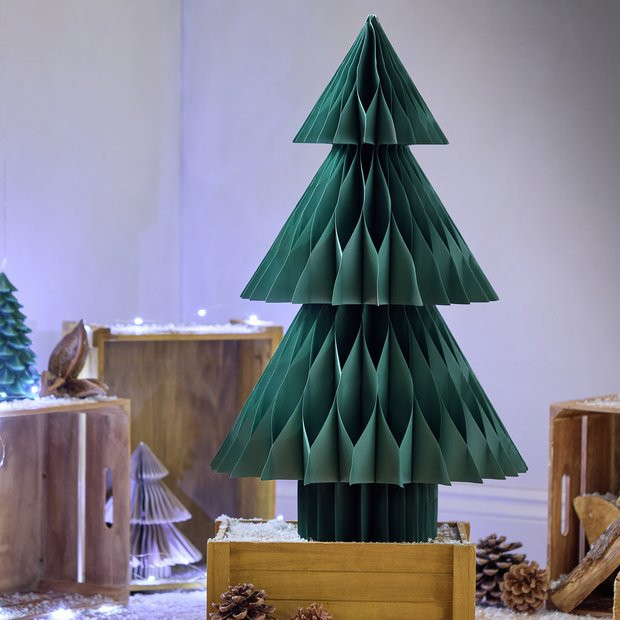 Habitat Green Paper Honeycomb Christmas Tree | argos.co.uk