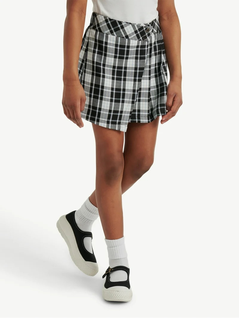 Justice Girls Asymmetrical Pleated Skirt, Sizes XS - XLP | Walmart (US)