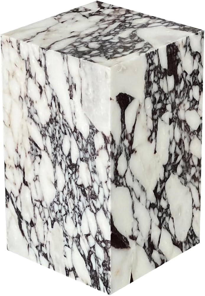 Luxury Marble Side Table,Square End Table for Modern Sofa and Bed, Living Room, Sofa, Bedroom（C... | Amazon (US)