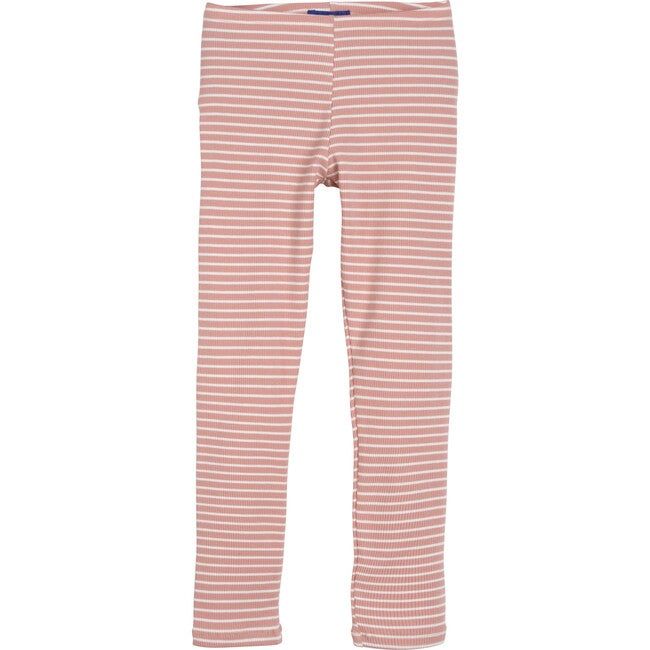 Reese Legging, Dusty Pink & Ivory Stripe | Maisonette