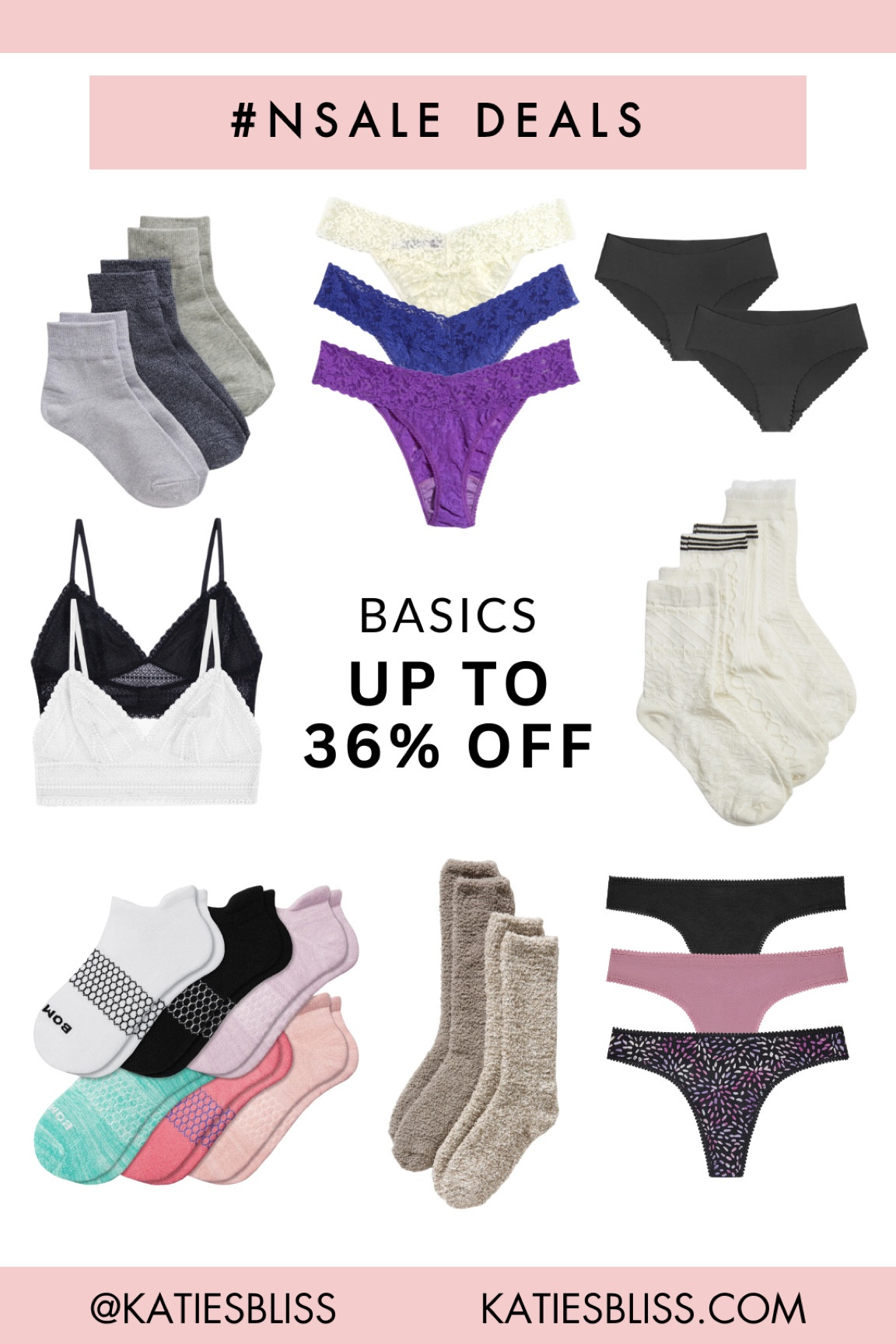 Nordstrom anniversary sale finds ✨ basics up to 36% off

Sale. Deal. Markdown. Bralette. Bra. Thong. Lace. Underwear. Socks. 

#LTKSaleAlert #LTKFindsUnder50 #LTKxNSale