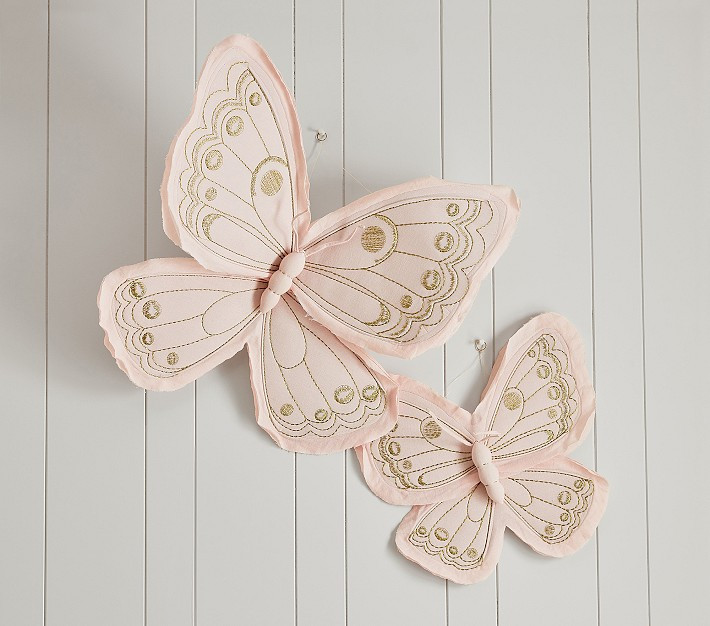 Linen Fabric Butterflies, Set of 2 | Pottery Barn Kids