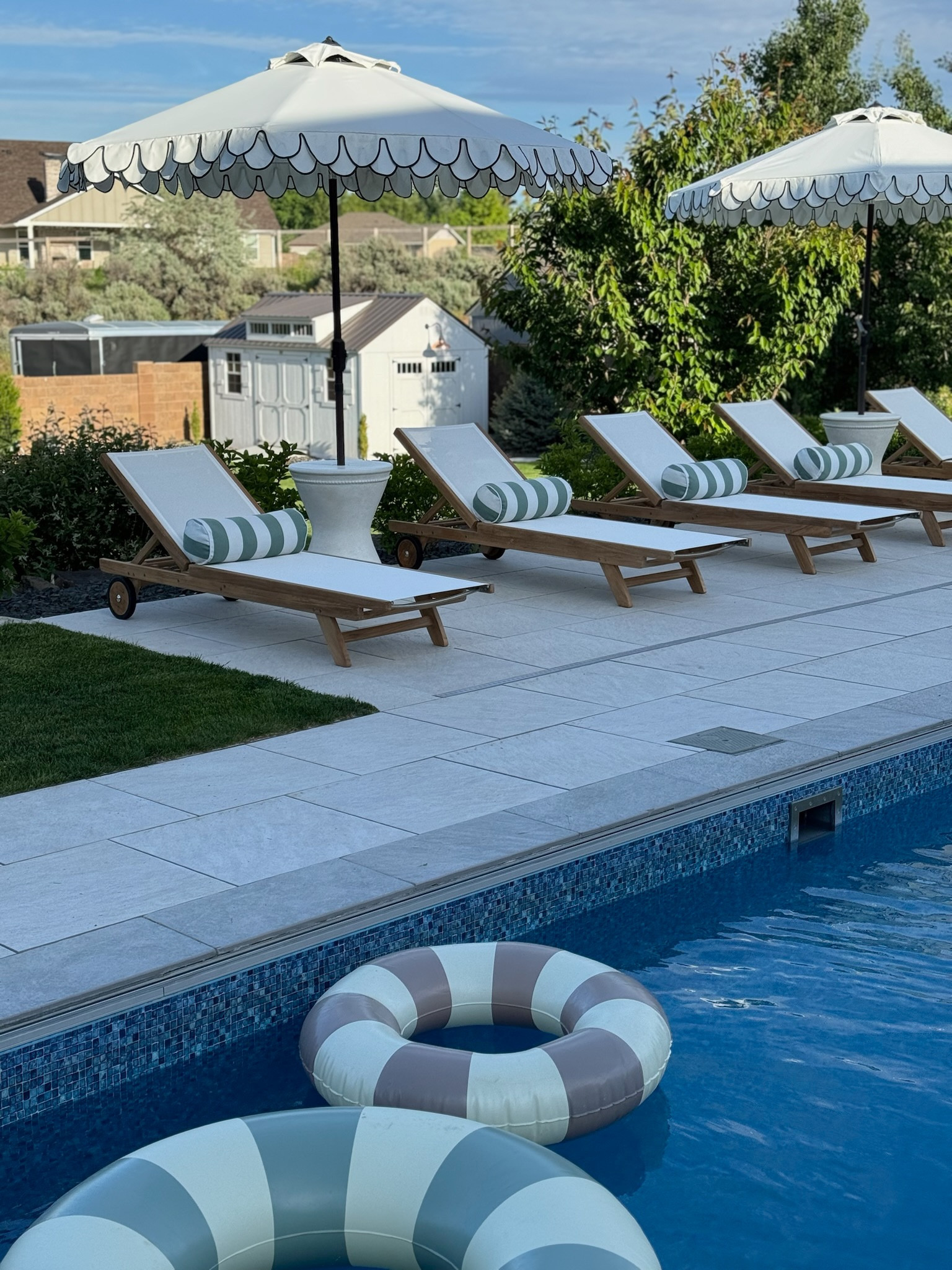 I always get questions about my favorite pool floats! We love these striped ones from Bello Sole. They come in a handful of colors and are reasonably priced for “aesthetic” pool floats!! 

#LTKStyleTip #LTKSeasonal #LTKFindsUnder50