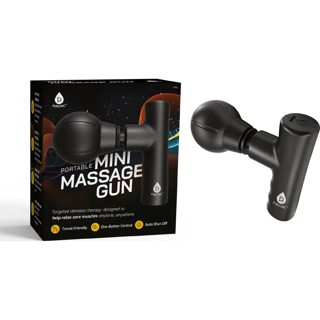 PURSONIC Portable Mini Massage Gun in Black at Nordstrom | Nordstrom