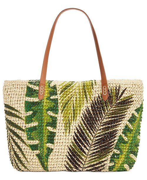 INC Tropical Straw Tote, Created for Macy's | Macys (US)