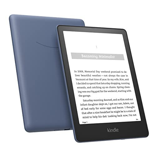 Like-New Amazon Kindle Paperwhite Signature Edition (32 GB) | With a 6.8" display, wireless charging, and auto-adjusting front light – With Lockscreen Ads | Denim | Amazon (US)