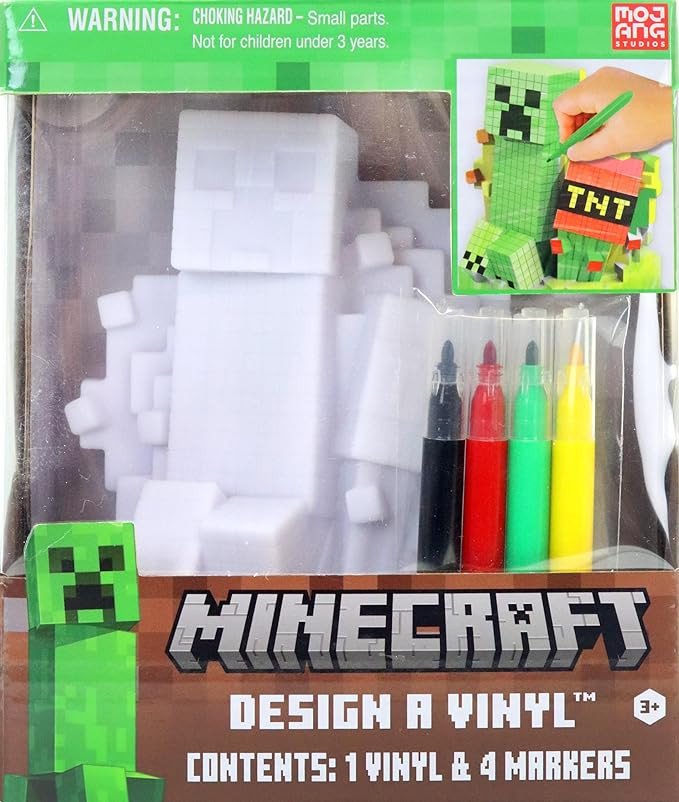 Minecraft Design A Vinyl DIY Coloring Craft for Kids with Washable Markers Decorate Your Own Mine... | Amazon (US)