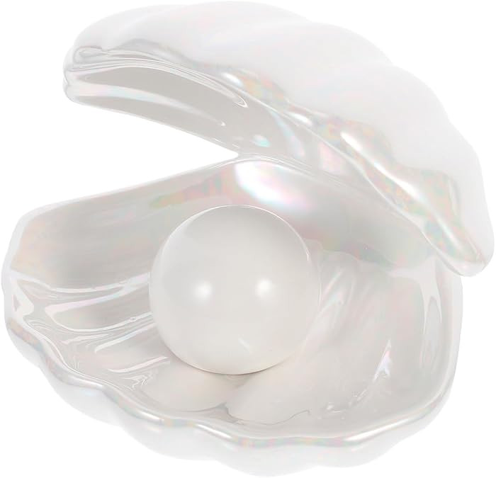 European Style Shell Lamp Pearl Decoration Night Light 6.49X5.51X5.51In Bedside Table Ornament fo... | Amazon (US)