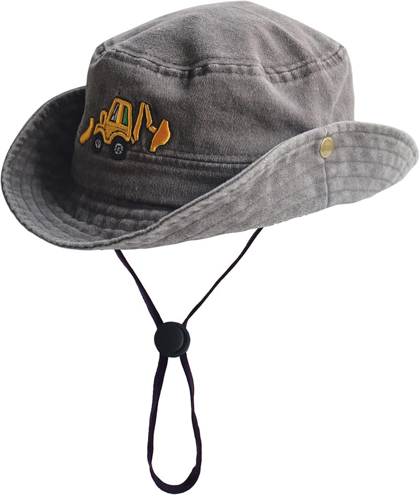 Safari Kids Sun Hat Bucket Boys Excavator Beach UPF 50+ Fishing Hat Toddler Girls Boonie Cap for ... | Amazon (US)
