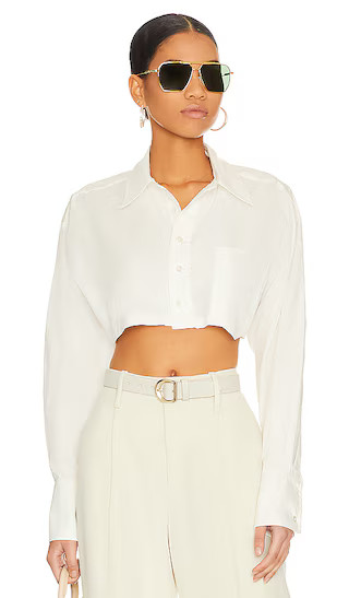 Norman Built in Bra Shirt in Bright White | Revolve Clothing (Global)