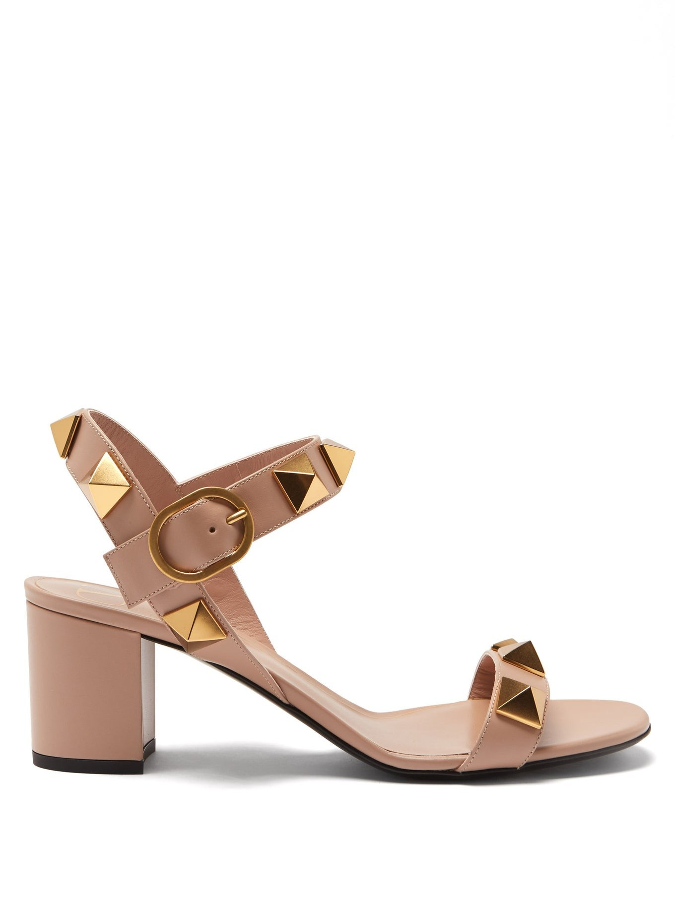 Roman Stud block-heel leather sandals | Matches (US)