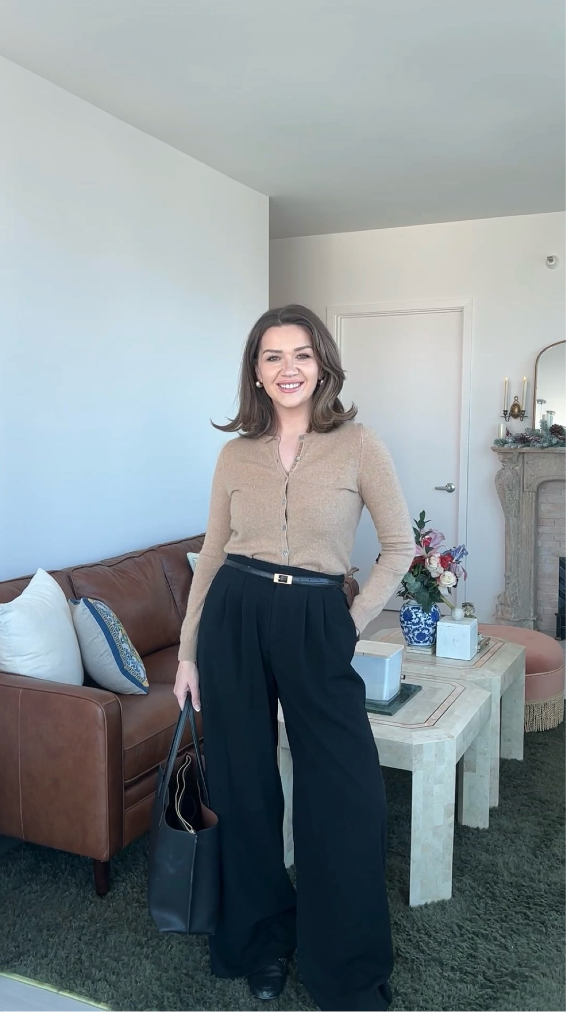 I love wearing a thin cashmere cardigan as a top! Super chic and an easy business professional or business casual look depending on how you style it 

#ltkworkwear #workwardrobe #workoutfit #officeoutfit #officefashion #officestyle #corporatefashion #corporategirlies#officeparty #workparty 
 

 #LTKStyleTip #LTKWorkwear #LTKShoeCrush