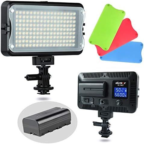 VILTROX VL-162T CRI95+ LED Video Light, Portable on Camera Photo Light Panel Dimmable for DSLR Ca... | Amazon (US)