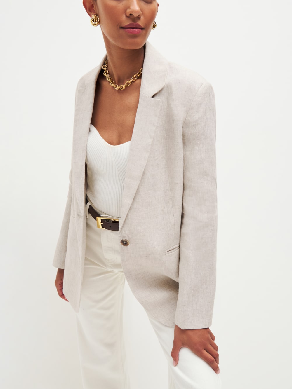 The Classic Relaxed Linen Blazer | Reformation (US & AU)