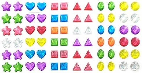 Sparkle 288 Quality Piece Sticker Earrings 3D Crystal Gem Girls Self-Adhesive Earrings. | Amazon (US)