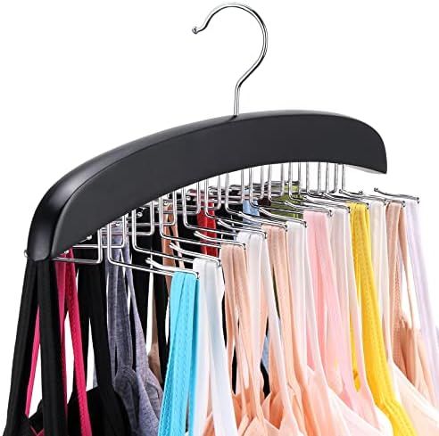 Tank Top Hanger with Premium Wood, 24 Large Capacity, Space Saving,360° Rotating, Foldable Metal Hoo | Amazon (US)