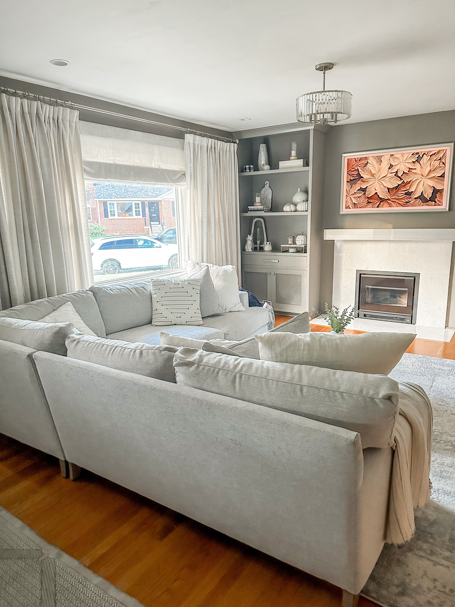 Living Room Makeover  Roman shade code JackieEnos 

#LTKOver40 #LTKHome #LTKStyleTip