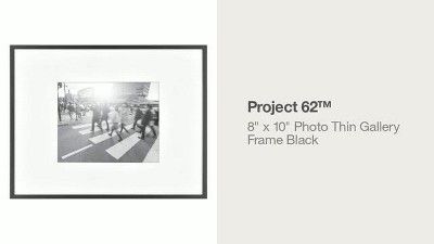 Thin Gallery Matted Photo Frame Black - Project 62™ | Target