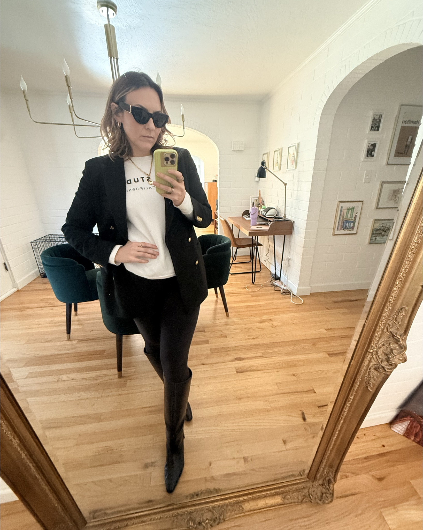 Taste Studio “Off-Duty” Uniform — Cozy, Chic, Elevated

This is my version of casual:
A cozy neutral sweater (my signature Taste Studio knit), paired with high-waisted black leggings from Lululemon and my Anne Klein knee-high boots with the perfect kitten heel. I layered with my Aritzia Babaton blazer for that polished, structured look.

Accessories always finish the outfit:
• YSL oversized sunglasses
• Marc Jacobs Workwear Edition bag in cognac (the perfect everyday tote)

This look is comfortable but still elevated, simple but still chic, and honestly… as close to loungewear as I get when I’m out running around.

✨ Save this for outfit inspo
✨ Follow for more casual chic, elevated basics, and real-life styling

#LTKdayinmylife #LTKootd