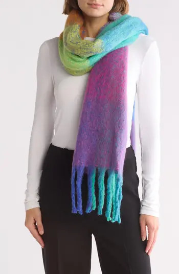 Rainbow Check Yarn Dye Scarf | Nordstrom Rack