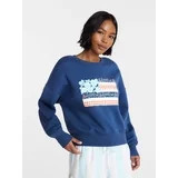 No Boundaries Boxy Americana Sweatshirt with Long Sleeves, Women's XXS-4X | Walmart (US)