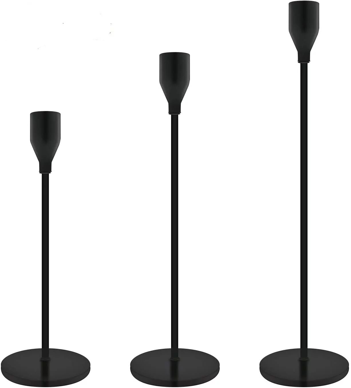 Taper Candle Holders Black Table Decorative Candlestick Holder for Wedding Dinning Party Candle H... | Walmart (US)
