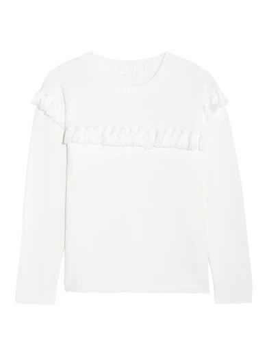 Tasseled cotton and wool-blend sweater | NET-A-PORTER (US)