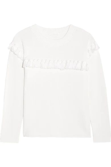 Tasseled cotton and wool-blend sweater | NET-A-PORTER (US)