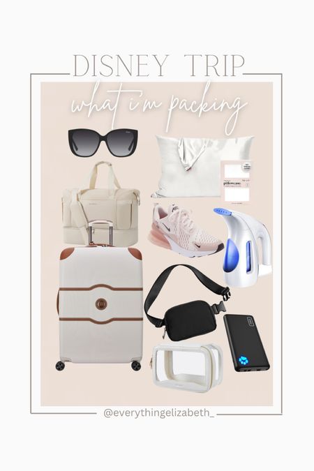 What I’m packing for our Disney trip next week! 

Delsey luggage, duffle bag, carry-on bag, silk pillowcase, portable steamer, belt bag, Nike air max 270, portable iPhone charger, cosmetic bag, quay sunglasses 

#LTKfindsunder100 #LTKtravel #LTKfindsunder50