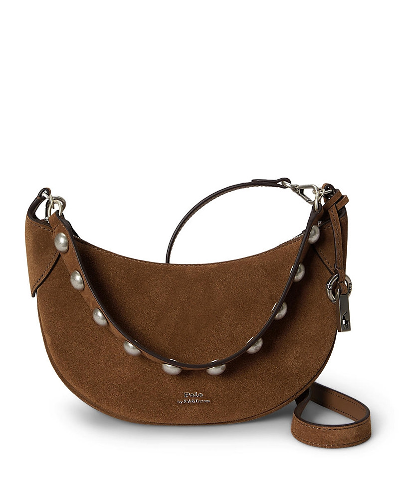 Polo Ralph Lauren Polo Id Mini Studded Suede Shoulder Bag | Bloomingdale's (US)